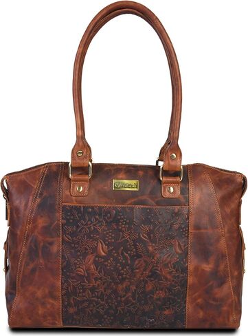 VALENCHI Leather Tote Bag For Women - Leather Handbags For Women - Trendy Ladies Shoulder Bag - Work, Travel in Kuwait