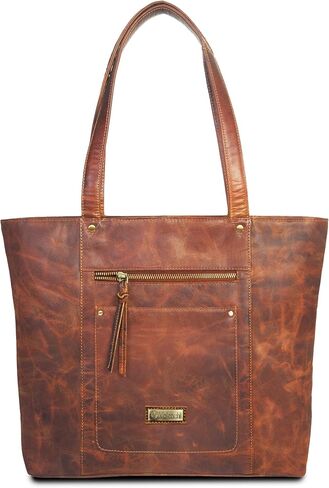 VALENCHI Leather Tote Bag For Women - Leather Handbags For Women - Trendy Ladies Shoulder Bag - Work, Travel in Kuwait
