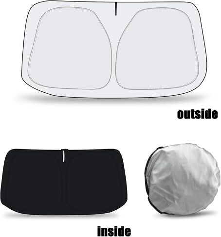BESTVIEW Front Windshield Sun Shade Compatible with Dodge Ram ProMaster 2014-2023 2024, Foldable Reflective Sunshade for Car Front Window, 3 Layers 210T Material in Saudi Arabia
