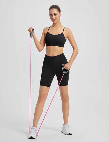 BALEAF Womens Sports Bra, Adjustable Spaghetti Thin Strap - Scoop Neck Wireless Padded Bra Yoga Workout in Saudi Arabia