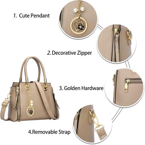 KKXIU Trendy Women Satchel Purses and Handbags Vegan Leather Top Handle Shoulder Crossbody Bag in Saudi Arabia