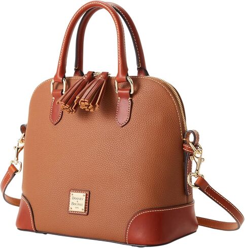 حقائب يد Dooney & Bourke للنساء، محفظة جلدية على شكل قبة مع سحاب وحزام كروس قابل للإزالة in Kuwait