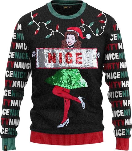 Sweater - Funny Ugly Christmas Sweater for Women and Men - Naughty in Saudi Arabia