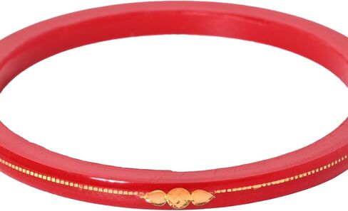 Chudi | Bangles (Red) | Thanksgiving | Gift For Loved-One | Set Of 4 | All Occasions | Dailywear Shining Warrantee (22 Carats Gold With Certificate) in Saudi Arabia