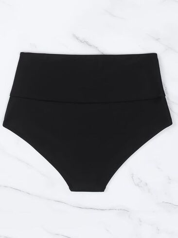 HYTENSUN Women's Bikini Bottom High Waisted V Cut Swimsuit Twist Front Cheeky Swim Bottoms in Kuwait