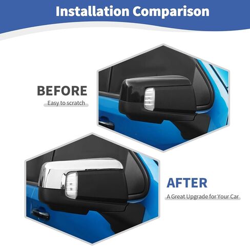 for Silverado Side Mirror Cover Cap Trim Chrome Fit for Chevy Silverado/GMC Sierra 2019-2024 Silver Chrome Exterior Accessories 2pcs in Saudi Arabia