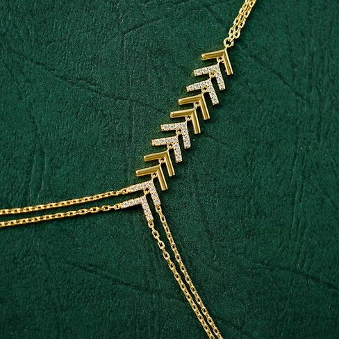 18K Gold Vermeil Bracelet Ring Hand Chain, Adjustable Finger Bracelet, Dainty Charm Hand Jewelry for Women, Valentine's Day, Birthday Gifts for Her in Saudi Arabia