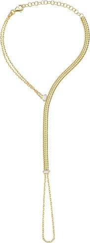 18K Gold Vermeil Bracelet Ring Hand Chain, Adjustable Finger Bracelet, Dainty Charm Hand Jewelry for Women, Valentine's Day, Birthday Gifts for Her in Saudi Arabia