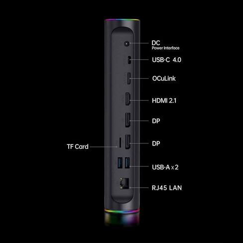 ONEXGPU eGPU Dock: New Hardware - No Coil Whine, Oculink Support, AMD Radeon RX 7600M XT, 8GB GDDR6, 300W Charger, USB-C 4.0, Quad Monitor Display, 4K Gaming - World's 1st Portable eGPU with Storage in Saudi Arabia