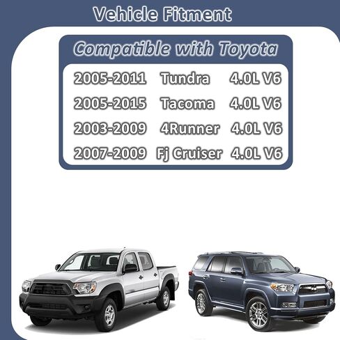 23209-39015 OE 1GR-FE 4.0L حاقن الوقود عالي الأداء، متوافق مع/Toyota 4Runner Tundra Tacoma FJ Cruiser 2003 2004 2005 2006 2007 2008 2009 2010 2011 2012 2013 2014 2015 |12 فتحة| |مجموعة من 6| in Saudi Arabia