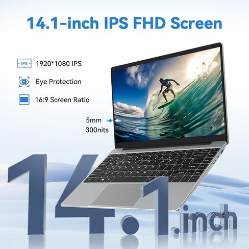 Laptop 8gb ram 256gb ssd Windows 11 pro, Laptop Computer Intel Celeron N4020C 14.1" laptop, Full HD 1920x1080 for Work,Studying and Entertainment in Saudi Arabia