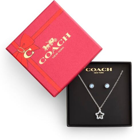 COACH Womens Signature Pavé Star Necklace & Earrings Jewelry Set in Saudi Arabia