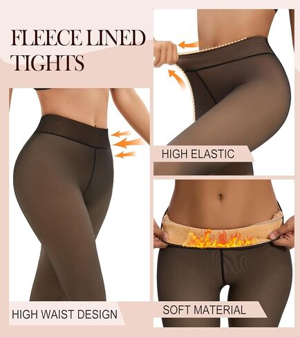 جوارب طويلة مبطنة بالصوف للسيدات، جوارب طويلة شفافة ودافئة للتحكم في البطن، سراويل طويلة عالية الخصر لفصل الشتاء in Kuwait