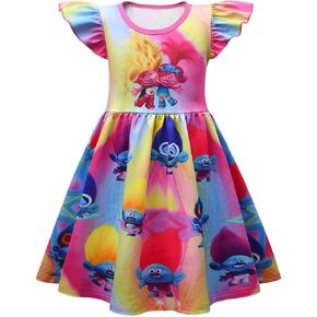 Kids Cartoon Dress Up Fashion 3D Cute Cartoon Graphics Playwear for Little Girls
