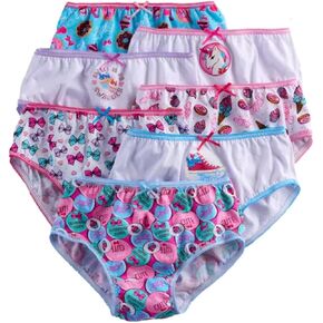 JoJo Siwa Girls' 7-Pc Cotton Underwear Brief Panties, Multi, 4
