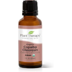 Plant Therapy Copaiba Oleoresin Organic Essential Oil 100% Pure, Undiluted, Natural Aromatherapy, Therapeutic Grade 30 mL (1 oz)