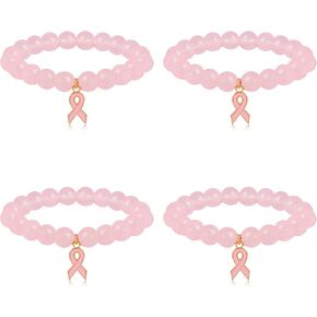 choice of all Breast Cancer Awareness Bracelets Pink Ribbon Charm Bracelet Multilayer Braided Rope Bracelet Breast Cancer Gifts for Women