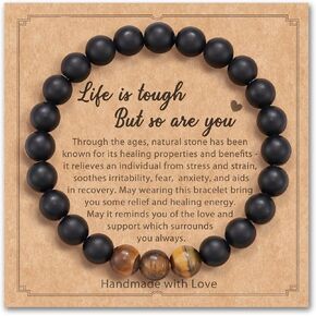 dcfywl731 الحصول على الشفاء العاجل أساور مضادة للقلق للنساء أساور الحجر الطبيعي للاسترخاء شفاء أساور كريستال أساور اليوغا لتخفيف التوتر تمتد أساور مطرز للنساء in Kuwait