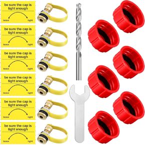 6 Pack Fuel Gas Can Vent Cap, Gas Tank Can Replacement Vent Plug Gas Jug Vent Caps to Allow Faster Flowing 6 Pack 5 Gallon Gas Can Cap Replacement Coarse Thread Gas Cap for Gasoline Storage