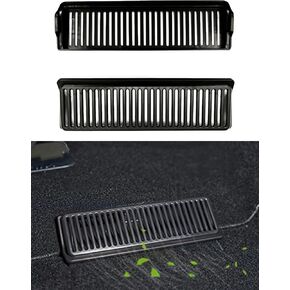 Compatible with Tesla Model Y 2019-2024 Accessories Protector Cover Rear Under Backseat Air Vent Outlet Conditioning Highland Snap-in Grille Inserts Pack of 2