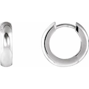14.25mm Hinged Hoop Huggie Earrings (13mm x 3.6mm)