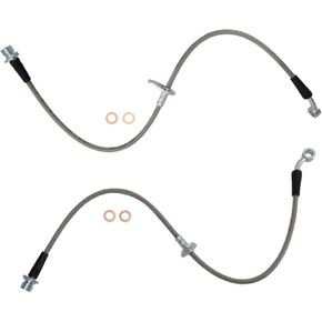 TRQ Front Performance Brake Hose Set Compatible with 2003-2011 Honda Element