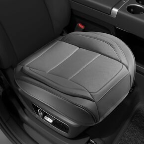 2Pcs Car Seat Cover Front PU Leather Seat Covers Universal Bottom Seat Covers for Most Vehicles,Sedan,Truck,SUV (Beige-Front Bottom 2 Piece)