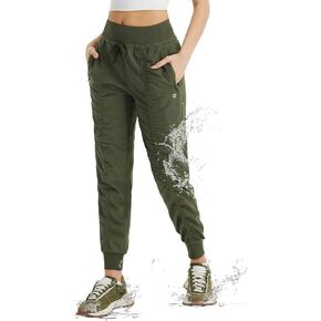 BALEAF Women's Joggers with Zip Pockets Hiking Pants Lightweight Quick Dry Water Resistant Track Pants