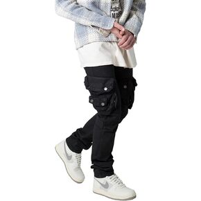 mnml Men's Waxed Denim Cargo Pants
