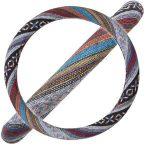 BDK Blue Woven Saddle Blanket Steering Wheel Cover for Cars SUV Van Truck Auto - Driver Grip 15 inch