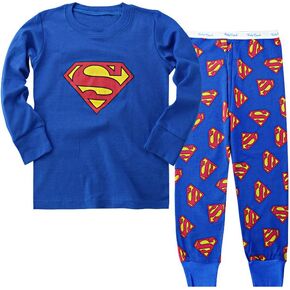 N‘aix Super Hero Boy's Pajama Long Sleeve Clothes Set Cotton 2-7T 2 PCS (Superhero-1, 3T)