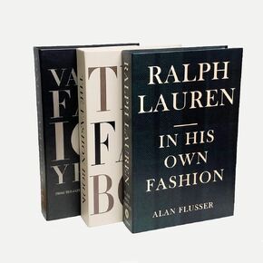 Fashiion Room Decor Aesthetic Decorative Books Coffee Table Modern Fake Books Decor Faux for Decoration Bookshelf Fake Stuff Things.(Set of 3)