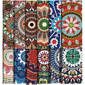 24 Pcs Mandala Eyeglasses Cleaning Cloths Lens Cleaning Cloths Microfiber Cleaning Cloths Soft Reusable Glasses Cleaning Cloth for Eyeglasses Camera Lens Cell Phone Screen Glasses 6 x 6 Inches