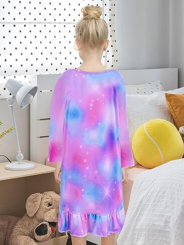 Bow Dream Toddler Girls Cartoon Dress and Matching American Girl Doll Clothes for Girls Long Sleeve in Kuwait