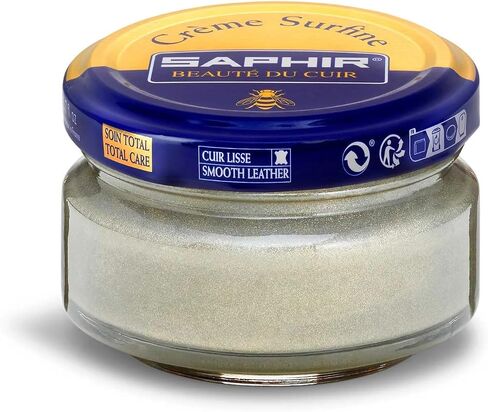 ملمع الأحذية SAPHIR Creme Surfine Pommadier - كريم شمع العسل للمنتجات الجلدية - أبيض in Saudi Arabia