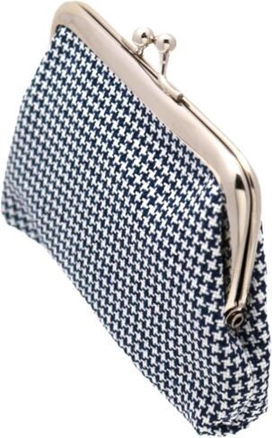 Coin Purse Vintage Bag Lock Wallet Buckle Kiss Lock change purse change holder wallet coin Leather coin wallet(D red) in Saudi Arabia