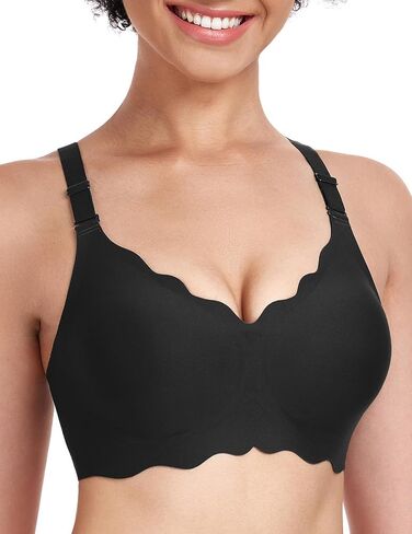 Silky Bras for Women No Underwire Floral Design Bralettes for Women Wireless T Shirt Bra Ultra Soft with Extender in Saudi Arabia