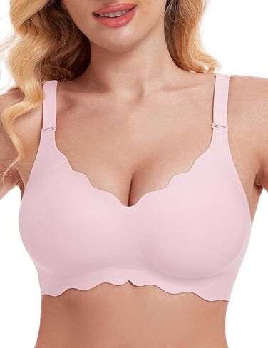 Silky Bras for Women No Underwire Floral Design Bralettes for Women Wireless T Shirt Bra Ultra Soft with Extender in Saudi Arabia