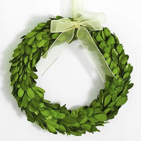 Boxwood Wreath 12 inch Preserved Nature Boxwood Home Decor Stay Fresh for Years Spring Summer Fresh Green Wreath Farmhouse Holiday Home Wreath Decor Spring Wreath in Saudi Arabia