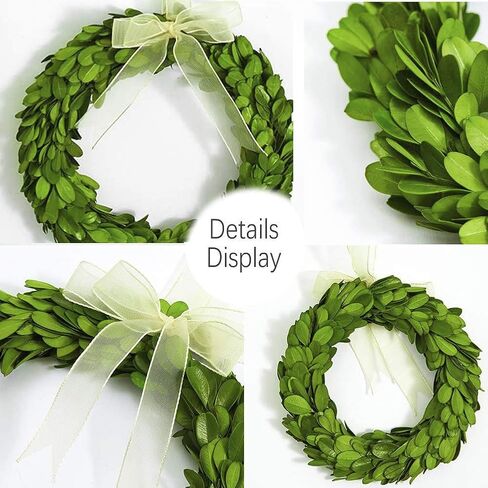 Boxwood Wreath 12 inch Preserved Nature Boxwood Home Decor Stay Fresh for Years Spring Summer Fresh Green Wreath Farmhouse Holiday Home Wreath Decor Spring Wreath in Saudi Arabia