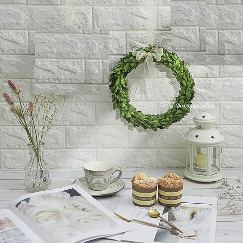 Boxwood Wreath 12 inch Preserved Nature Boxwood Home Decor Stay Fresh for Years Spring Summer Fresh Green Wreath Farmhouse Holiday Home Wreath Decor Spring Wreath in Saudi Arabia