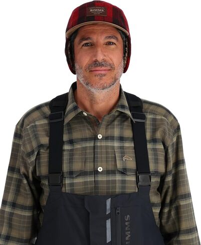 Simms Coldweather Cap - Red Buffalo Plaid - Small/Medium in Kuwait