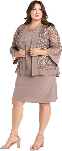R&M Richards Womens Mesh 2PC Cocktail and Party Dress in Kuwait