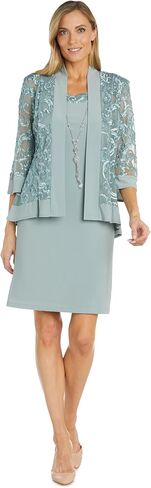 R&M Richards Womens Mesh 2PC Cocktail and Party Dress in Kuwait