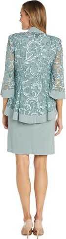 R&M Richards Womens Mesh 2PC Cocktail and Party Dress in Kuwait