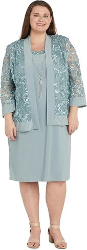 R&M Richards Womens Mesh 2PC Cocktail and Party Dress in Kuwait
