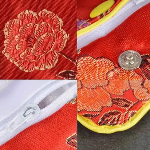 Baitaihem 15 Pack Jewelry Purse Pouch Gift Bags Chinese Silk Style Brocade Embroidered Bag,Red(Small&Medium&Large) in Kuwait