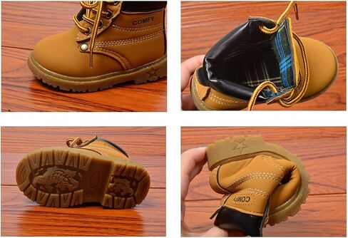 Happy Cherry Baby Autumn Boots Fashion Suede Leather Lace-Up Boots Soft Flat Ankle Boots in Kuwait