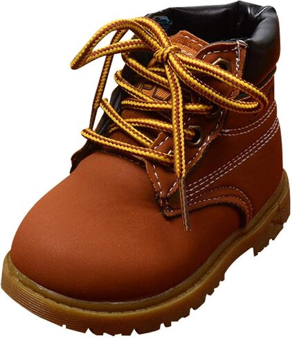 Happy Cherry Baby Autumn Boots Fashion Suede Leather Lace-Up Boots Soft Flat Ankle Boots in Kuwait