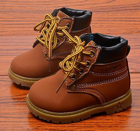 Happy Cherry Baby Autumn Boots Fashion Suede Leather Lace-Up Boots Soft Flat Ankle Boots in Kuwait